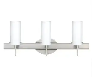 The Copa 3 features timeless handcrafted glass cylinders in a contemporary design. With decorative lampholders, removable finials, and flexible mounting options, it brings sophisticated lighting to bathroom spaces.