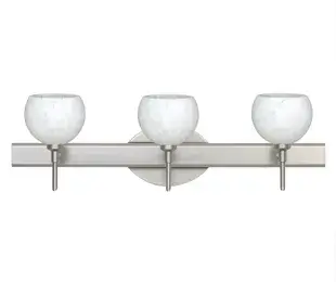The Palla 5 features diminutive orb-shaped glass shades that complement any bathroom aesthetic. With decorative lampholders, removable finials, and flexible mounting options, this fixture offers both style and functionality.