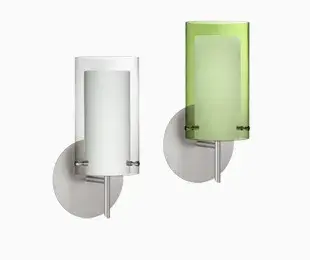 The Pahu 4 features a distinctive double-glass construction with an inner opal cylinder creating soft, ambient illumination. Its compact 5-inch profile makes it ideal for bathrooms and hallways where space is limited.