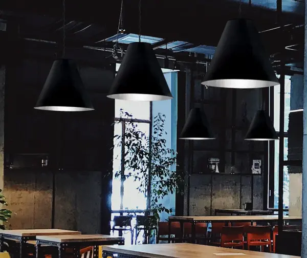 The Dylan pendant delivers authentic industrial style with its oversized 20" cold-rolled steel shade in matte black. Perfect for modern farmhouse or urban loft spaces, this substantial fixture makes a dramatic statement over islands and dining tables.