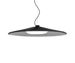 The Swan combines architectural scale with refined lighting design, featuring a 24.75-inch spun aluminum shade and blown glass diffuser that creates both ambient inner glow and functional downlighting for large spaces.