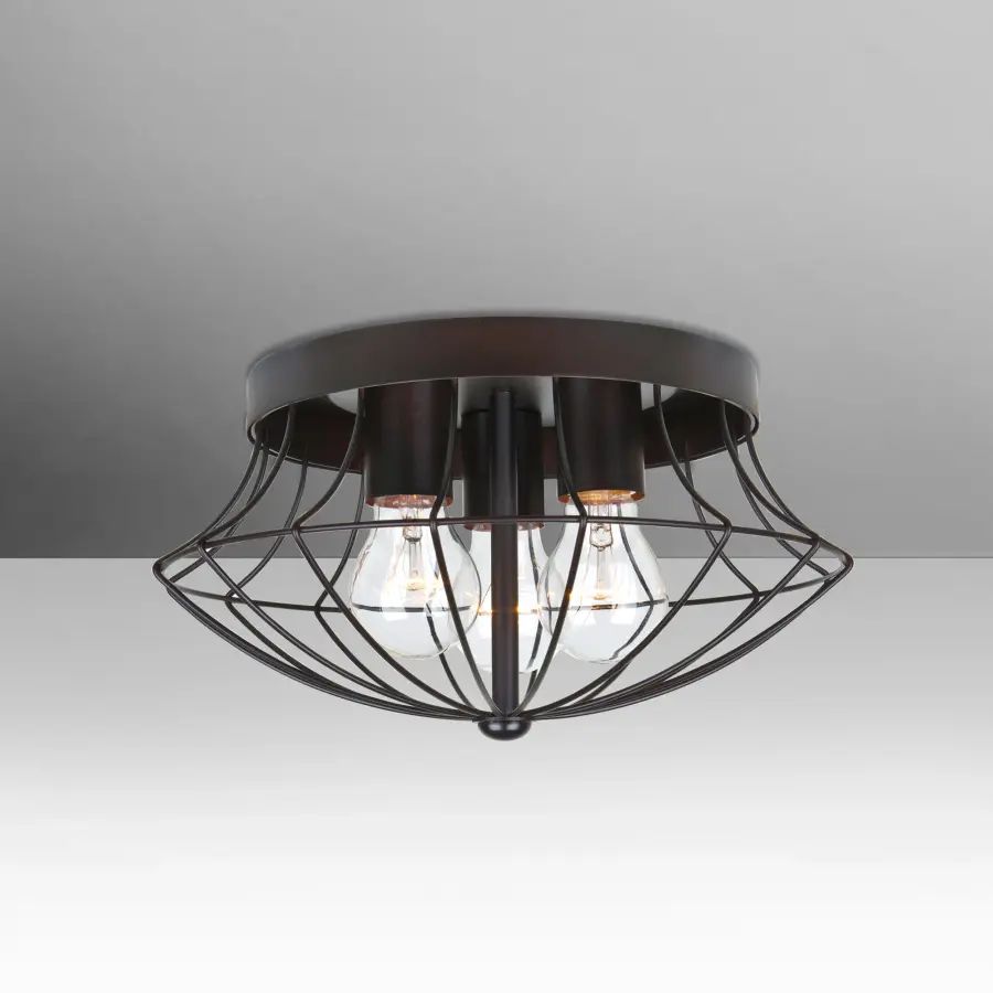 Spezza 13 Bronze Semi-Flush Mount - Image 1