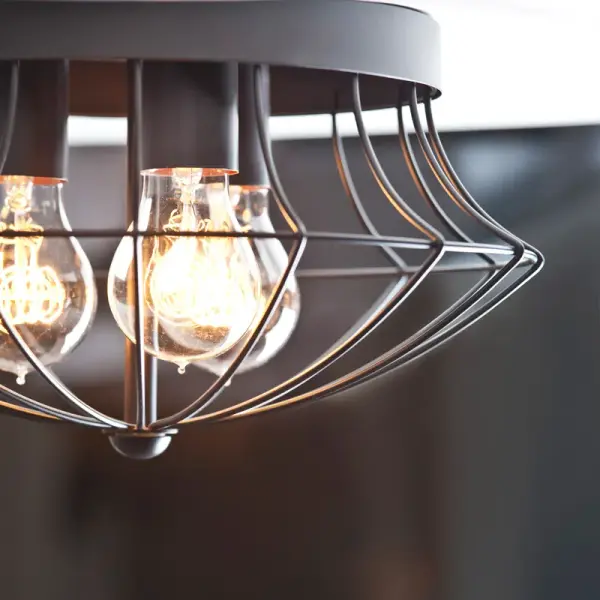 Spezza 13 Black Semi-Flush Mount - Image 2