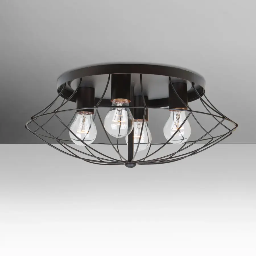 Spezza 18 Semi-Flush Mount in Bronze