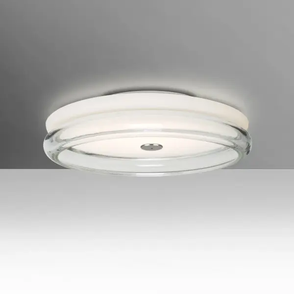 Topper 12 Opal/Clear Flush Mount - Image 1
