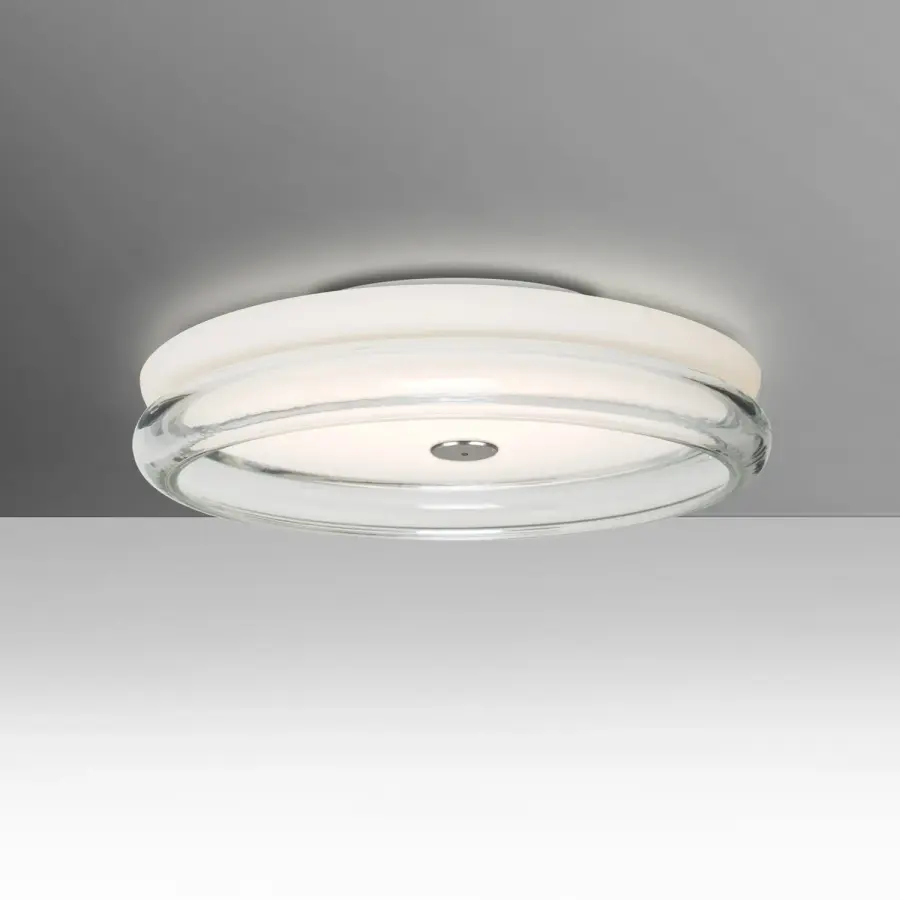 Topper 12 Opal/Clear Flush Mount - Image 1