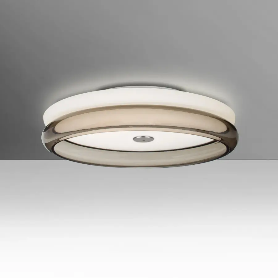 Topper 12 Opal/Smoke Flush Mount - Image 1