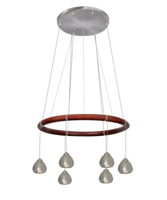 Cirque 6-Light Pendant in Satin Nickel