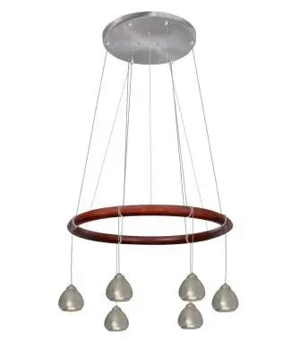 Cirque 6-Light Pendant in Satin Nickel