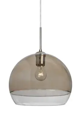 The Ally pendant delivers modern sophistication in a compact 12-inch profile. Its satin nickel finish and glass shade create versatile lighting suitable for intimate spaces and multiples installations.