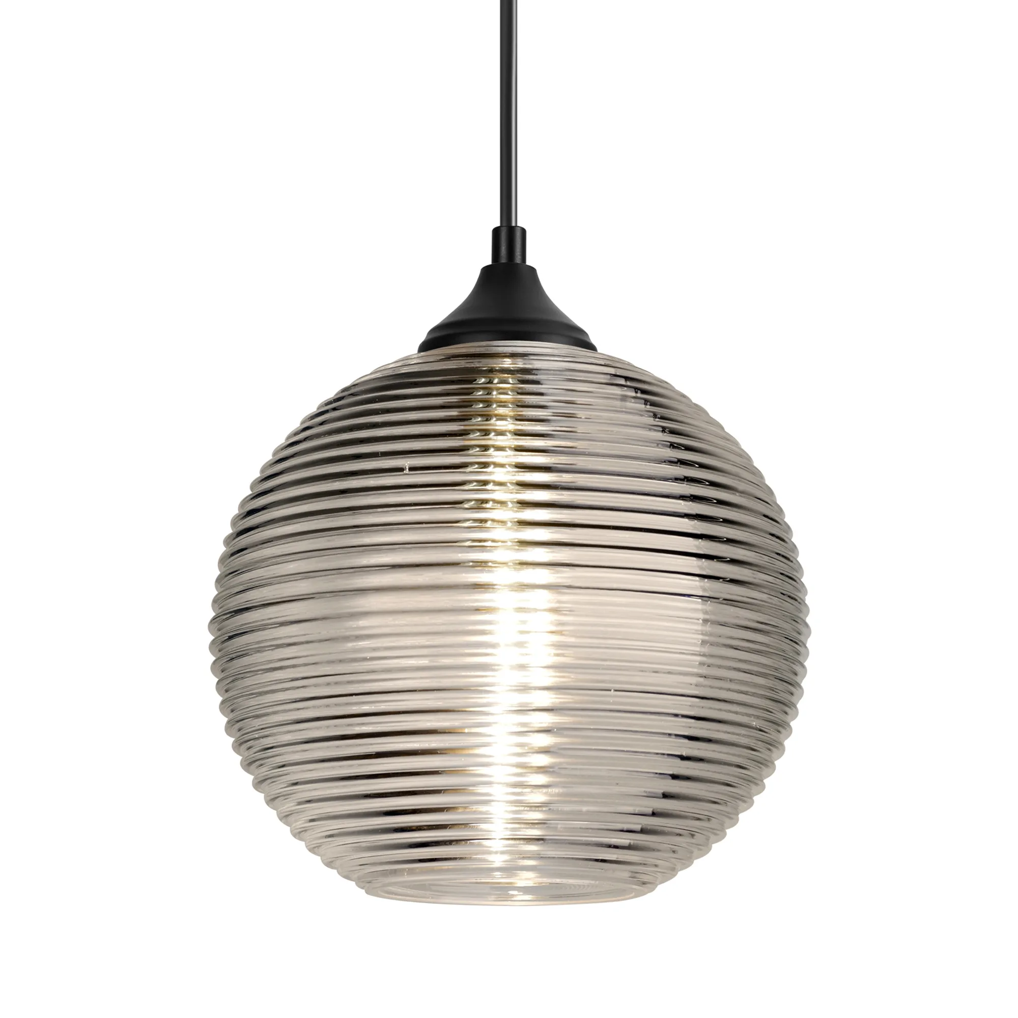 Kristall 8 Outdoor Pendant in Trans-Smoke Glass
