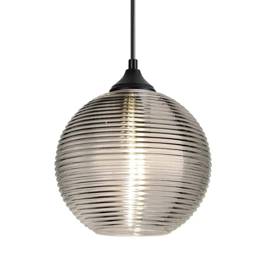 Kristall 8 Outdoor Pendant in Trans-Smoke Glass