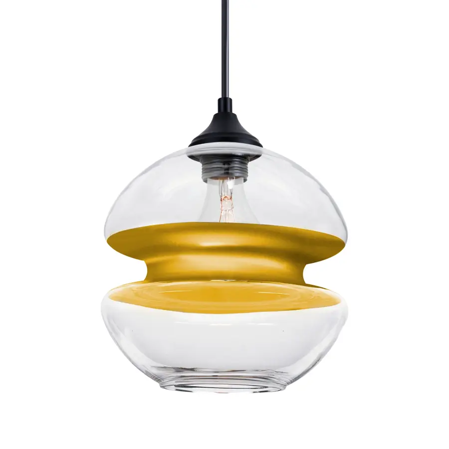 Hula 8 Outdoor Pendant in Clear/Gold - Image 1