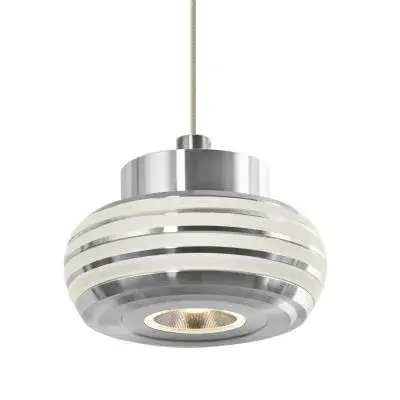 The Flower Pendant features a sculptural clear glass shade with organic floral-inspired form. Its compact 3.5-inch size and integrated LED make it ideal for task lighting or grouped installations in modern spaces.