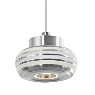 The Flower Pendant features a sculptural clear glass shade with organic floral-inspired form. Its compact 3.5-inch size and integrated LED make it ideal for task lighting or grouped installations in modern spaces.