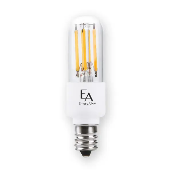 This E12 LED filament bulb delivers warm, high-quality light with 93 CRI while using 86% less energy than traditional 25W incandescent bulbs. Perfect for chandeliers, bath lights, and pendants with 15,000-hour lifespan.