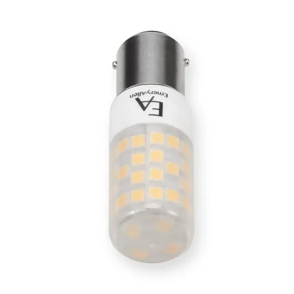 This EmeryAllen LED bulb delivers 450 lumens while using only 4.5W, replacing 50W incandescent bulbs. With 36,000-hour lifespan and 90+ CRI, it's ideal for bath lights, pendants, and chandeliers requiring BA15D base compatibility. - alternate view