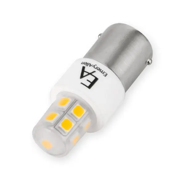 This 2.0W LED retrofit bulb delivers 200 lumens with 90+ CRI, replacing 15W incandescent bulbs while lasting 36,000 hours. Perfect for bath lights, pendants, chandeliers, and outdoor fixtures requiring BA15S single-contact base. - alternate view