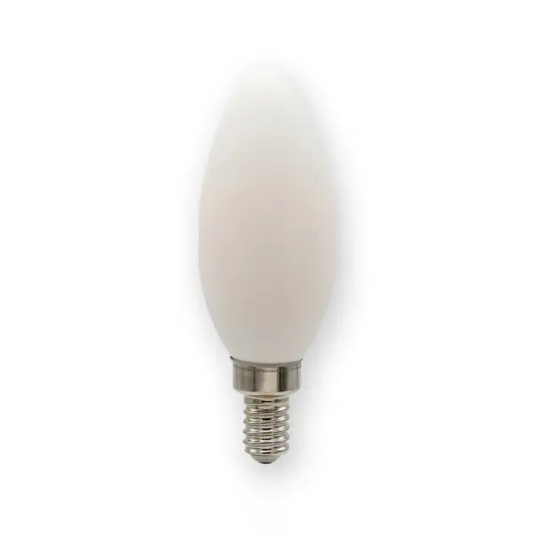 This B10 LED filament bulb delivers outstanding 97.5 CRI color accuracy with innovative dim-to-warm technology that shifts from 2700K to 1800K, perfectly mimicking traditional incandescent dimming behavior while using just 4 watts.