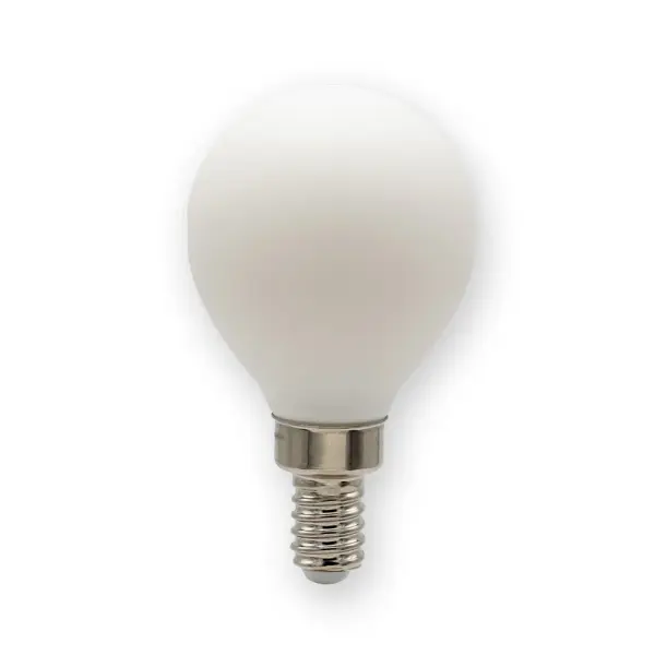 This G14 LED filament bulb delivers museum-quality 96.7 CRI lighting with innovative dim-to-warm technology that shifts from 2700K to 1800K as you dim, perfectly mimicking traditional incandescent warmth while using just 4 watts.