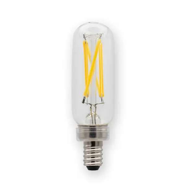 This T8 LED filament bulb delivers authentic incandescent-style dimming with color temperature shifting from 2700K to 1800K. With 95+ CRI and R9 values, it provides superior color accuracy ideal for residential and hospitality settings.
