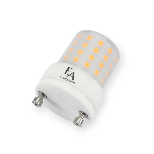 This 5W LED bulb delivers 550 lumens with 90+ CRI, replacing 60W incandescent bulbs while lasting 36,000 hours. Perfect for GU24 fixtures in bathrooms, pendants, and outdoor applications with warm color temperature options. - alternate view