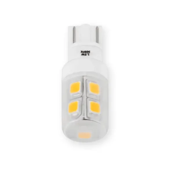 This 12V T5 LED bulb delivers warm, high-CRI lighting while using 85% less energy than traditional incandescent bulbs. With 36,000-hour lifespan and 360° beam angle, it's ideal for bath lights, pendants, and chandeliers. - alternate view