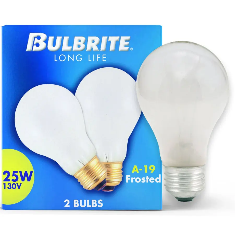 A19 Incandescent Light Bulb - 25W Frost - Image 2