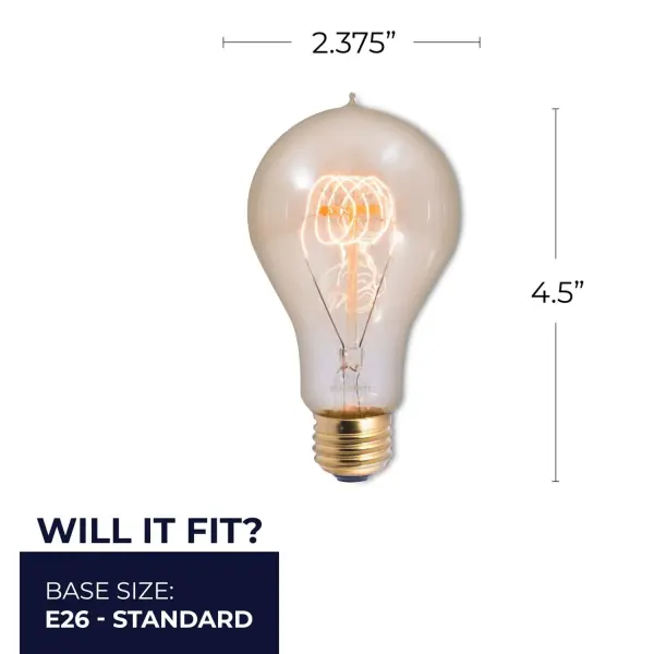 Nostalgic A19 Vintage Loop Filament Bulb - Image 6