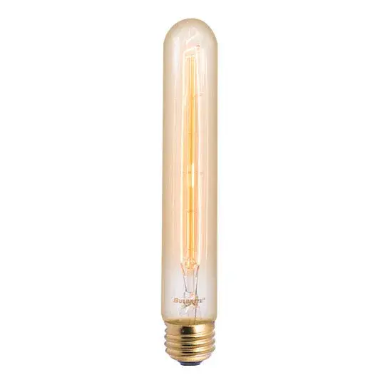 This T9 nostalgic bulb delivers authentic vintage aesthetics with its exposed hairpin filament and warm 2200K amber light. Perfect for exposed bulb fixtures, it combines old-world charm with modern dimming capability.