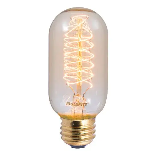 This T14 nostalgic spiral bulb delivers authentic vintage ambiance with its 2200K amber light and antique finish. Perfect for exposed bulb fixtures, it combines classic Edison-era aesthetics with modern dimming capability.