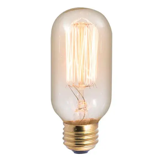 This T14 nostalgic bulb delivers authentic vintage aesthetics with exposed filament threading and warm 2200K amber light. Perfect for creating ambiance in exposed bulb fixtures while maintaining full dimming capability.