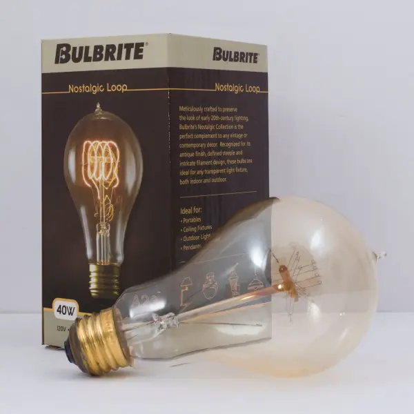 Nostalgic Collection A19 Vintage Loop Filament Bulb - Image 3