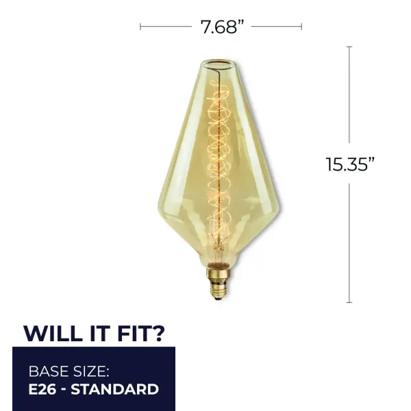 Grand Nostalgic Diamond Spiral Filament Bulb - Image 5