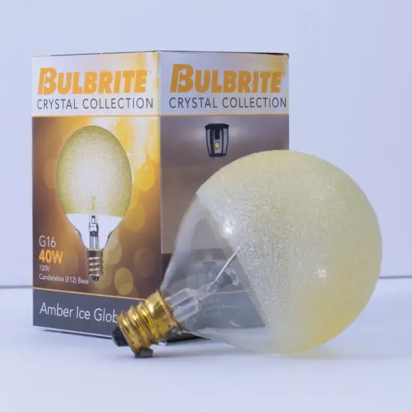 G16.5 Amber Ice Globe Bulb - Image 3