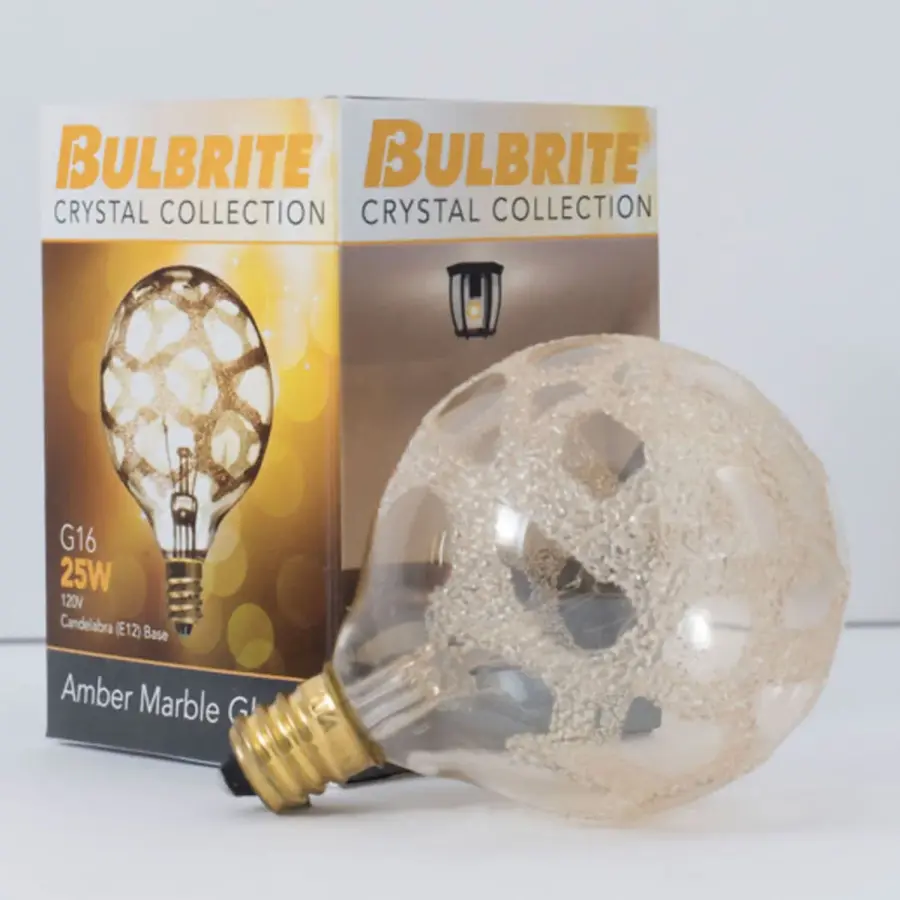 G16.5 Amber Marble Globe Bulb - Image 2