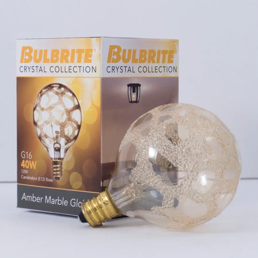 G16.5 Amber Marble Globe Bulb - Image 3