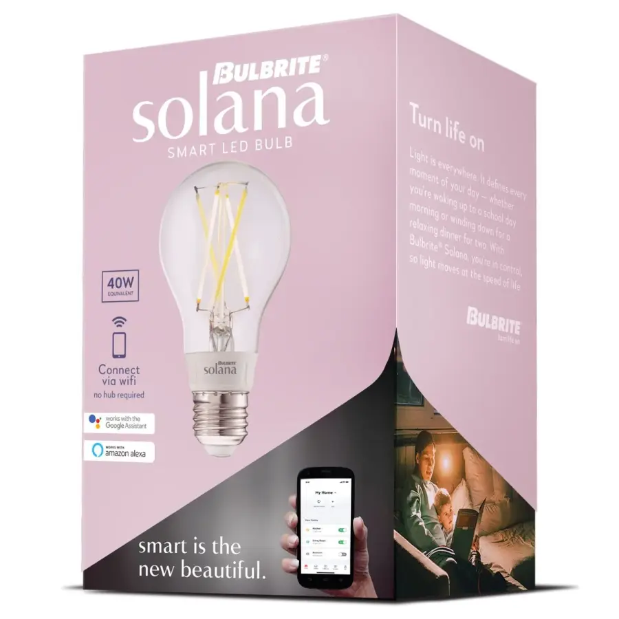 Bulbrite Solana Smart LED Filament Bulb - Tunable White A19 - Image 2