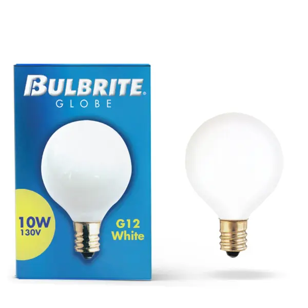 This 10W G12 globe bulb with candelabra base delivers warm white light perfect for chandeliers, sconces, and decorative fixtures. Fully dimmable with traditional incandescent quality at 2700K color temperature. - alternate view