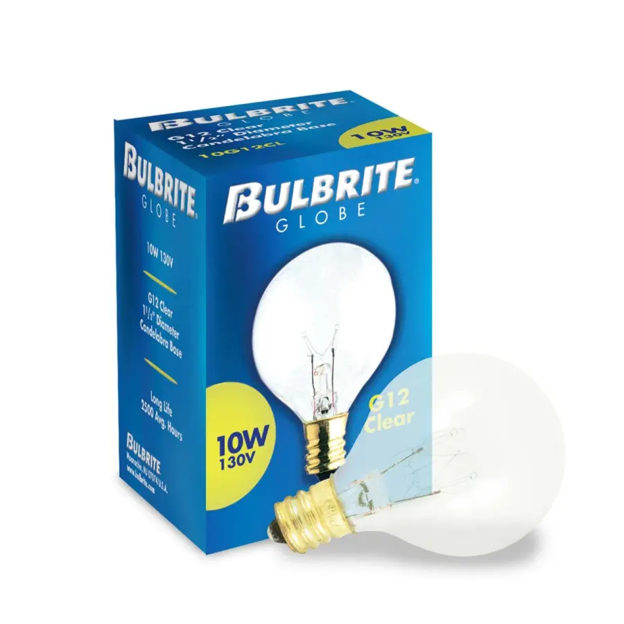 G12 Globe Incandescent Bulb - Candelabra Base - Image 2