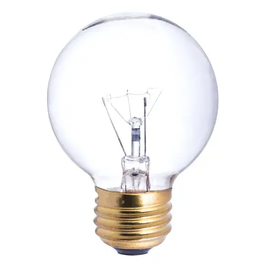 G16.5 Globe Incandescent Light Bulb - 25W Clear - Image 1