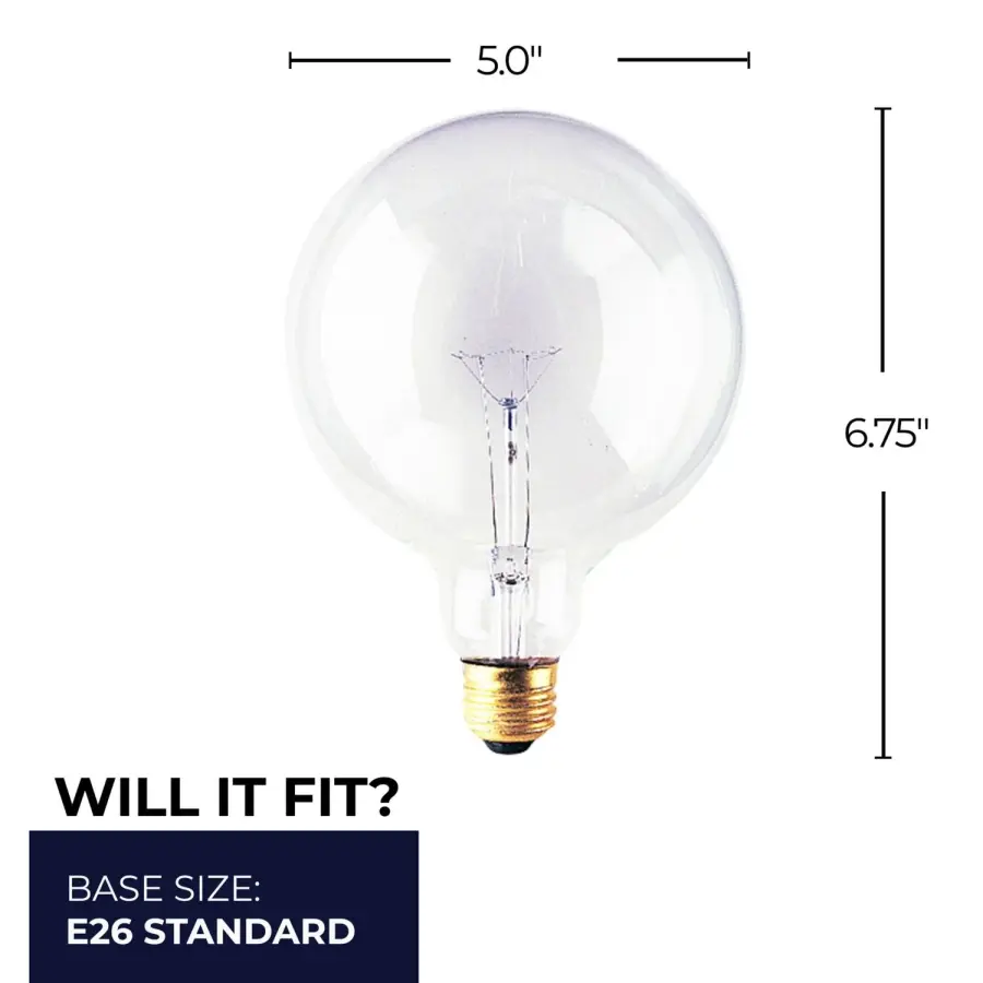 G40 Clear Globe Incandescent Bulb - Image 5