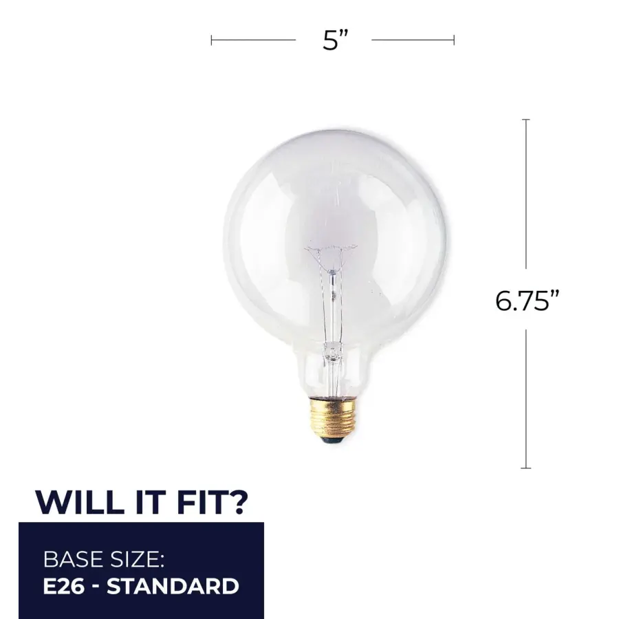 G40 Clear Globe Incandescent Bulb - Image 5