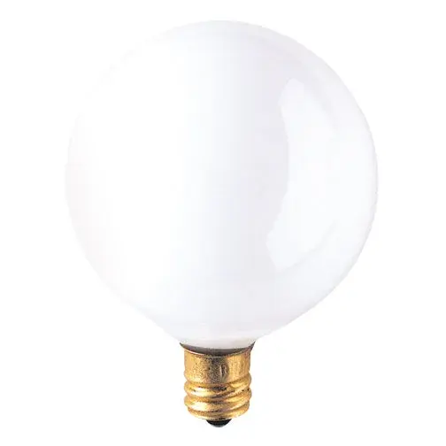 This G16.5 globe bulb delivers warm white light with a frosted white finish that softens glare, making it ideal for vanity fixtures, chandeliers, and decorative sconces. Fully dimmable with excellent color rendering.