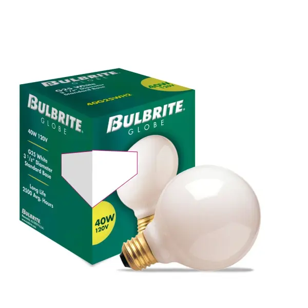 This G25 globe bulb delivers warm, diffused lighting ideal for bathroom vanities and exposed-bulb fixtures. The white finish softens glare while maintaining 280 lumens of brightness, creating a flattering ambiance. - alternate view