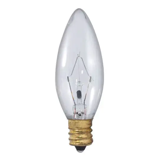 This B8 torpedo bulb delivers authentic warm white light at 2700K with excellent color rendering. The clear glass finish provides a soft, even glow perfect for decorative fixtures. Fully dimmable and energy-efficient at just 5W.