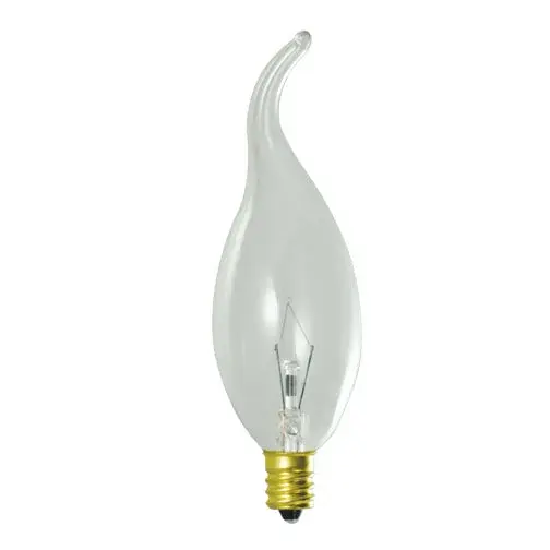 25W CA11 Teardrop Clear Chandelier Bulb - Image 1