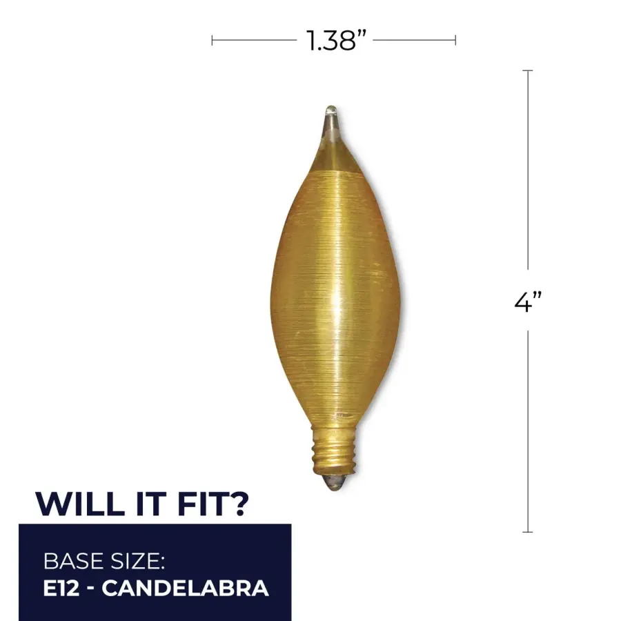 Spunlite C11 Amber Incandescent Bulb - Image 4