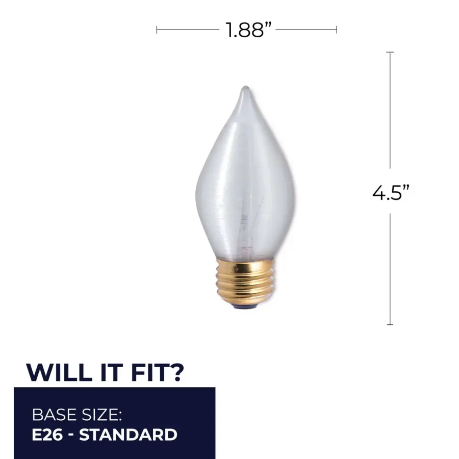 Spunlite C15 Satin Incandescent Bulb - Image 3