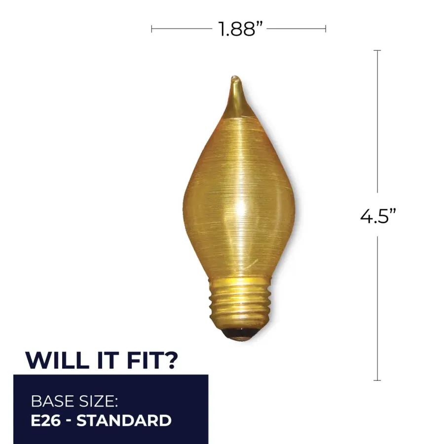 Spunlite C15 Amber Incandescent Bulb - Image 3